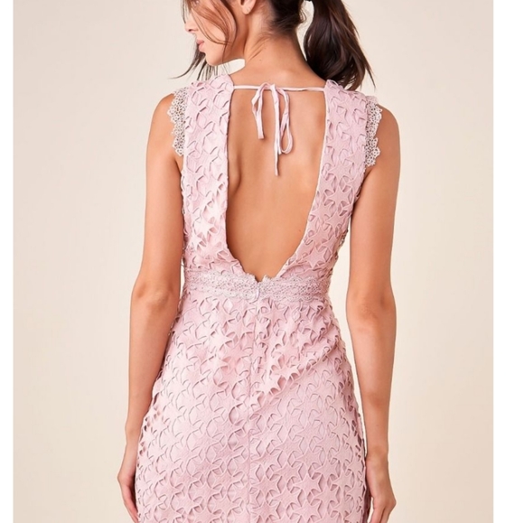 Mauve Pink Cut Out Dress - Picture 4 of 5